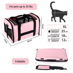 Top tasta transportín para perros grande, plegable, rosa.