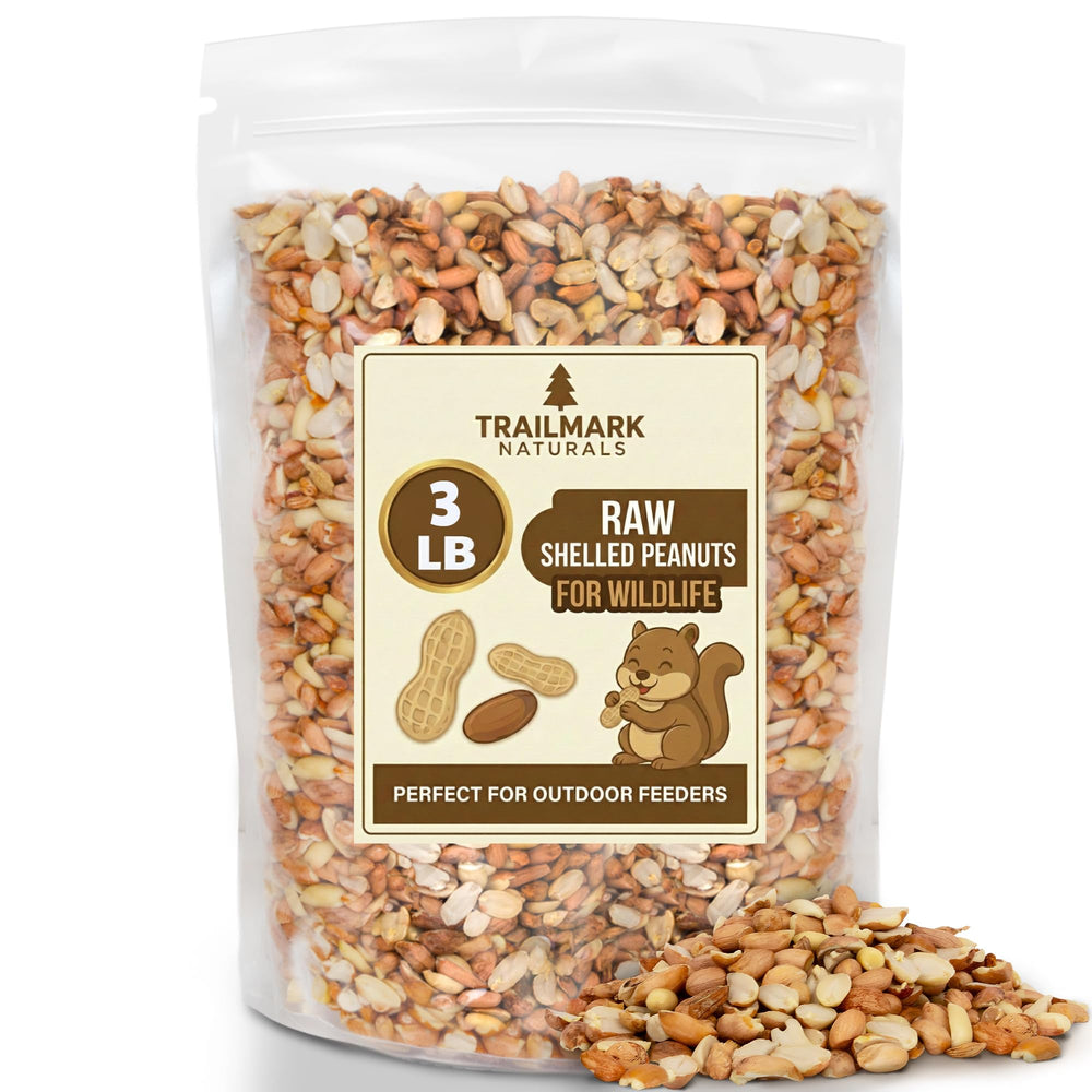 Trailmark Naturals cacahuates crudos sin cascara para ardillas, snack proteico para exterior.