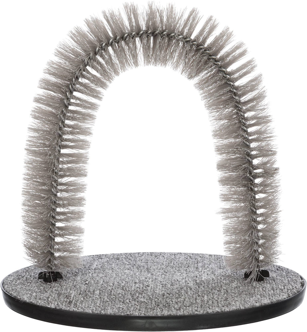 TRIXIE arco de masaje para gatos con cerdas suaves para cepillado cómodo.