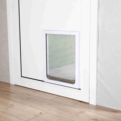 TRIXIE puerta para perros 2 vías, hoja transparente, facilita ver antes de entrar