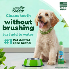 TropiClean aditivo de agua para perros, boca más limpia en 14 días.