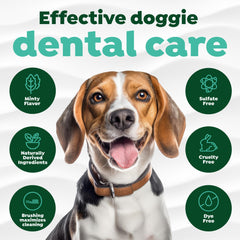 Gel dental TropiClean para perros, facilita el cepillado diario.
