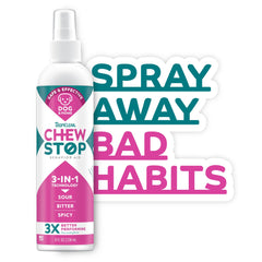 TropiClean No Chew Spray, botella de 8 oz para mordidas en el hogar