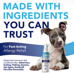 TropiClean Oximed uso sin enjuague para piel sensible de mascotas.