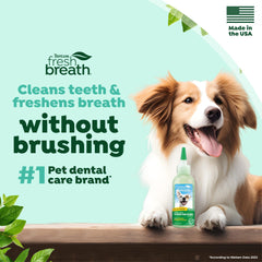 TropiClean textura gel dental ofrece limpieza suave para uso diario.