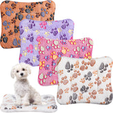 Cama Tuanse para mascotas pequeñas con patitas y colores brillantes, ideal para jaula.