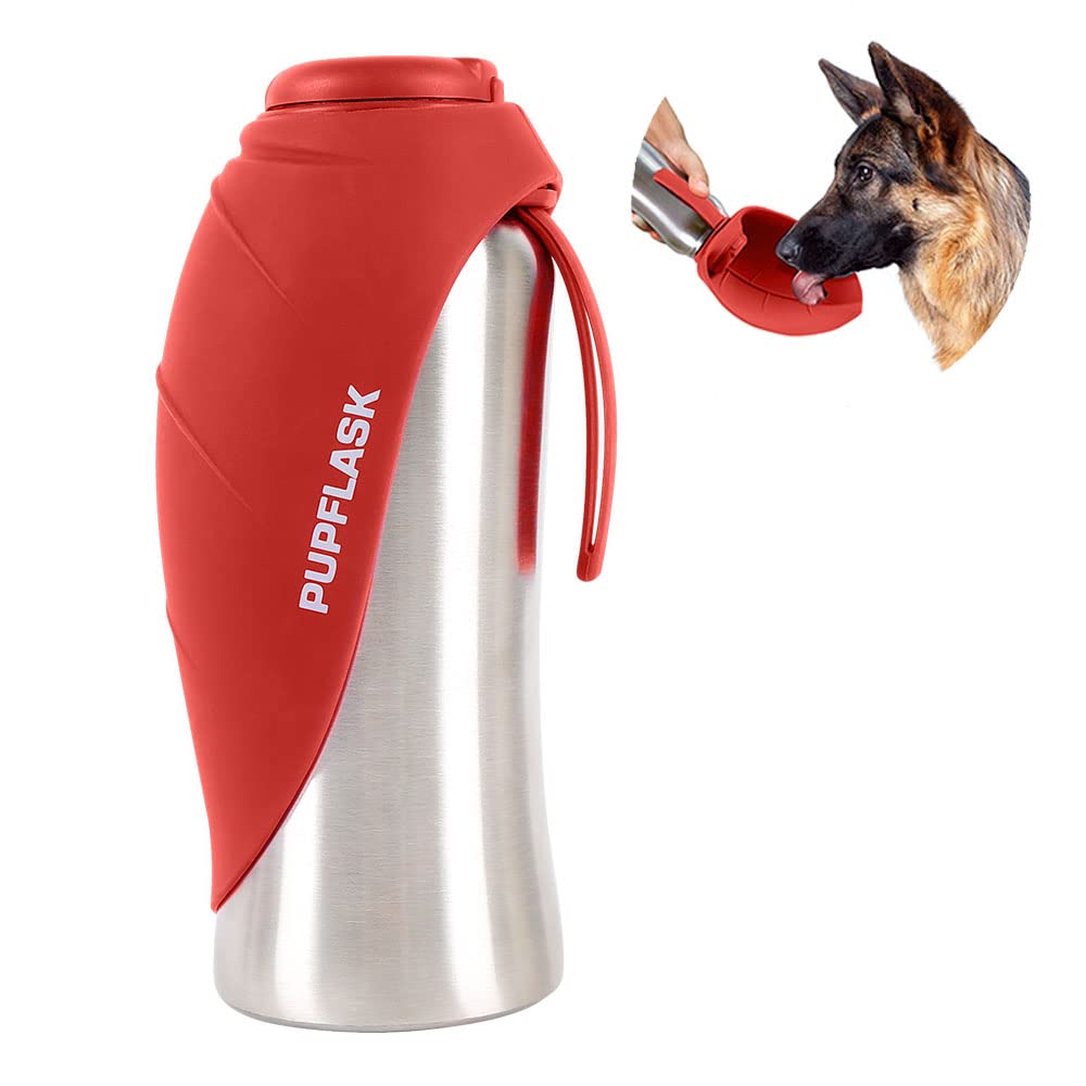 PupFlask de Tuff Pupper, botella de acero inoxidable para hidratar a tu perro.