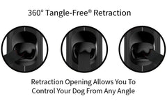 TUG 360 empuñadura ergonómica anti-deslizante para paseos largos y cómodos.