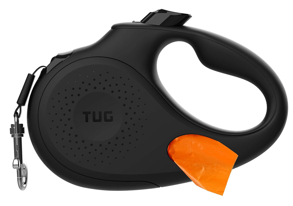 TUG Oval 360 correa retráctil con dispensador de bolsas, para paseos limpios.