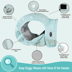 Tuiskusa pañales para perros femeninos: material suave y transpirable para menos rozaduras