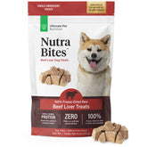 Nutra Bites de Ultimate Pet Nutrition: hígado de res para entrenamiento, recompensa de alto valor.
