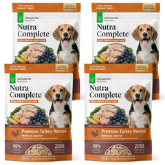 Nutra Complete de Ultimate Pet Nutrition en paquete de cuatro bolsas de una libra para ahorro y conveniencia.