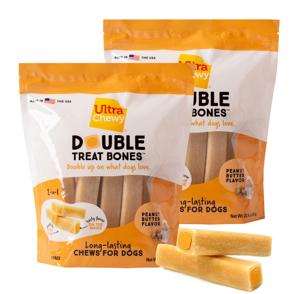Ultra Chewy Hueso Doble Mantequilla Cacahuate, empaque para viaje