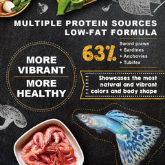 Alimento Ultra Fresh Apex Guppy: proteína fresca para crecimiento saludable.