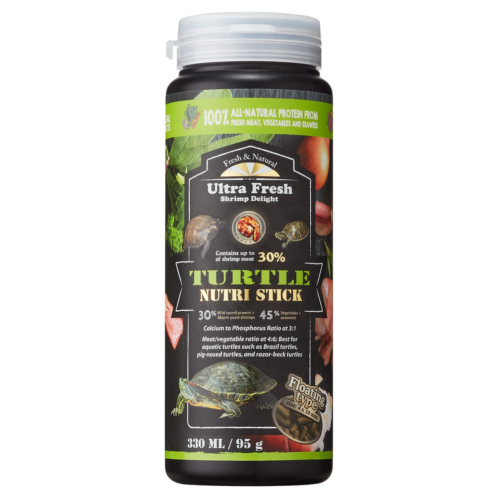 Ultra Fresh Turtle Nutri Stick sabor langostino espada para tortugas exigentes.