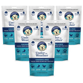 Under the Weather Dieta Blanda para perros, bolsa de 6oz, lista para rehidratar rápidamente.