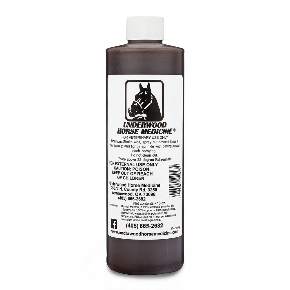 Underwood Medicine: spray de heridas para caballos, cuidado rápido de cortes.
