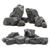 Unocho piedras-acuario-negro-1: piedra negra para decoración natural y seguridad del agua.