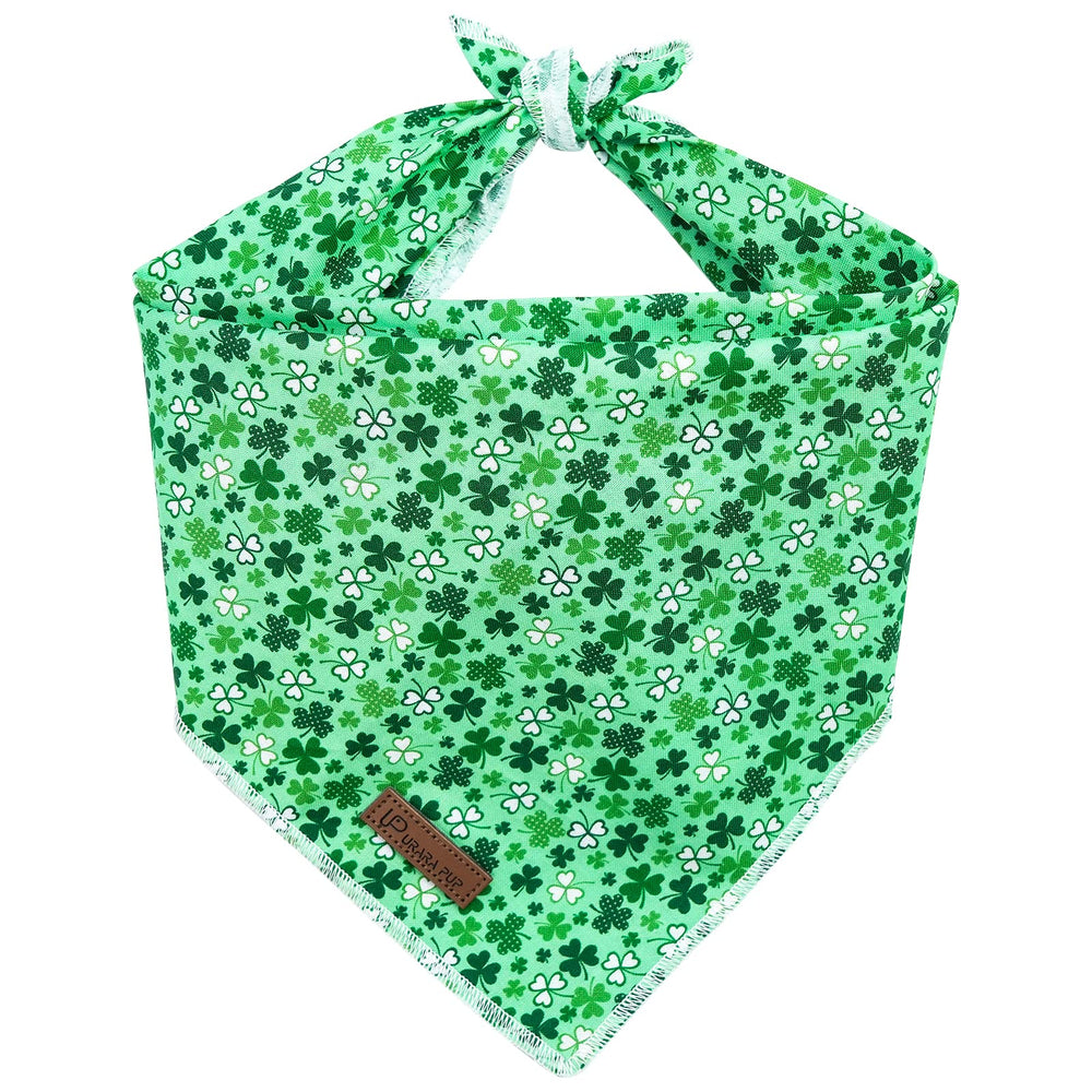 UP URARA PUP bandana triangular Día de San Patricio verde para lucir.