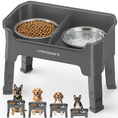URPOWER tazones elevados sin derrames para perros, ideales para suelos limpios.
