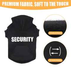 Uteuvili sudadera con bolsillo y impresión de seguridad, ideal para interacción y paseos.