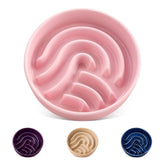 Vancasso cuenco lento de cerámica rosa con diseño en laberinto