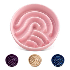 Vancasso cuenco lento de cerámica rosa con diseño en laberinto