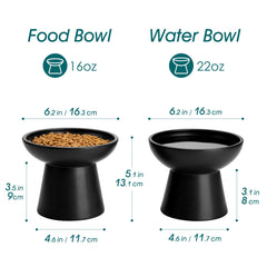 Vancasso plato alimento gato ergonómico favorece postura cómoda durante la comida.