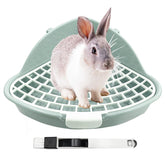 Vayinana Litter Box esquina para conejos, facilita el entrenamiento en la jaula.
