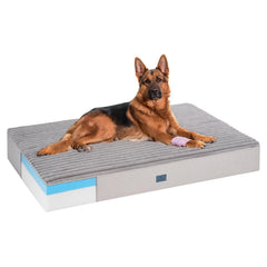 Veehoo cama ortopédica: superficie felpa suave para comodidad diaria de perros grandes.