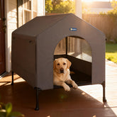 Veehoo casa para perro 41 pulgadas elevada para exterior