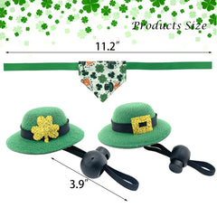 Vehomy pañuelo para hámster con trébol, diseño festivo y ajustable.