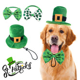 Vehomy sombrero de fieltro verde para mascota, ideal para fiestas y fotos.