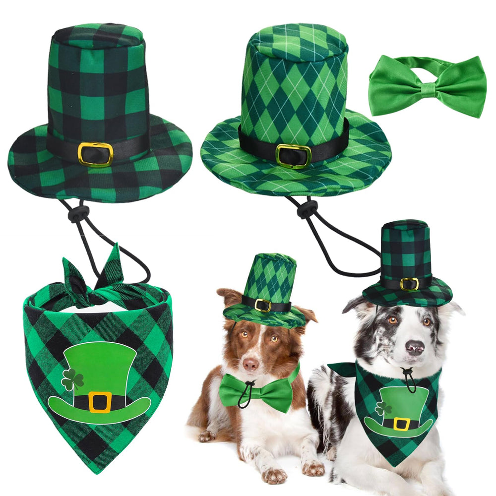 Vehomy sombrero San Patricio con cuadros buffalo para mantel festivo y para sesiones de fotos.