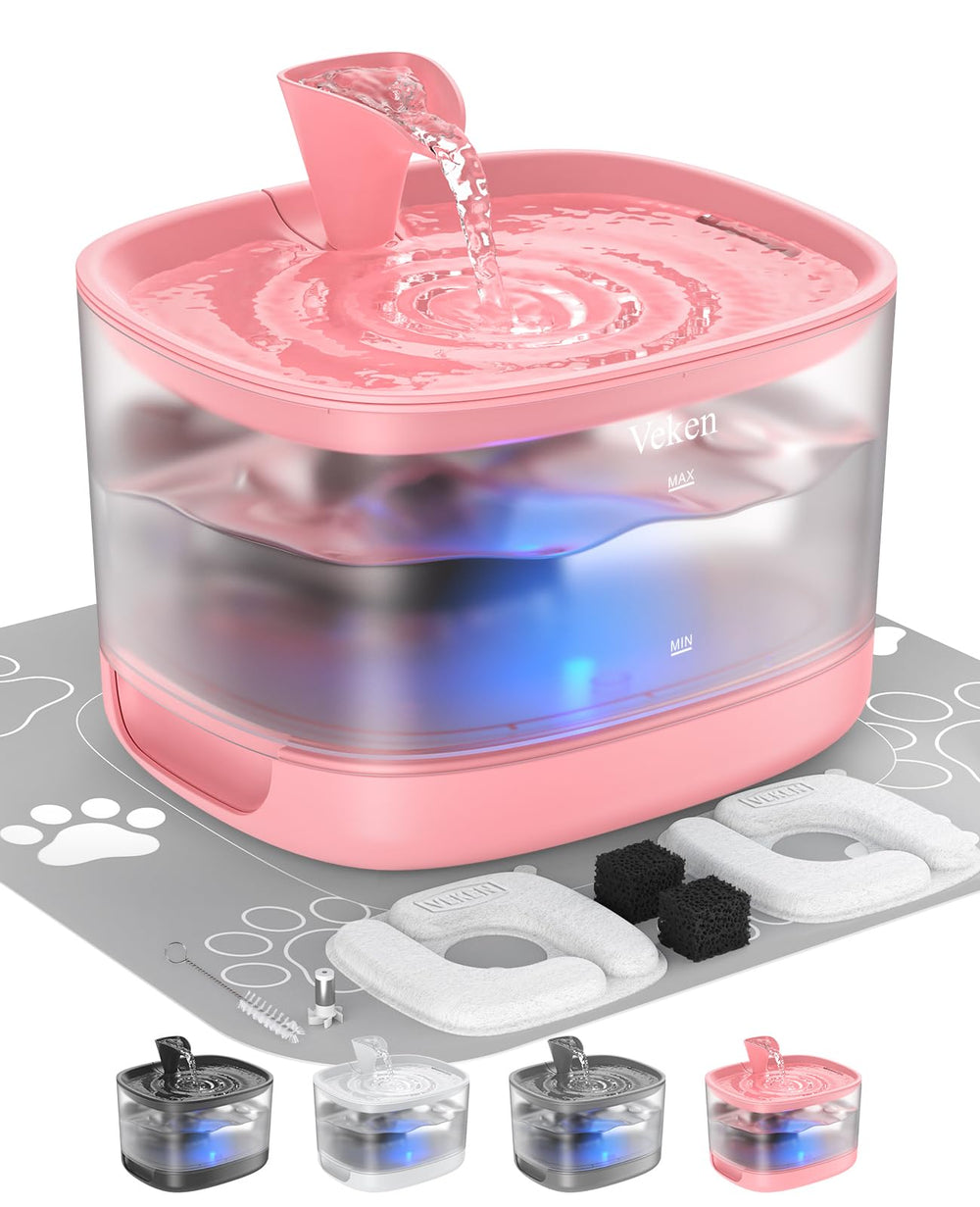 Fuente Venken para gatos con tanque desmontable, fácil de limpiar.
