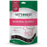Vet's Best Alergias Estacionales, botella, apoyo a la piel del perro.
