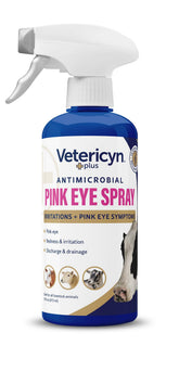 Vetericyn Plus Ojos Rosados Spray: aplicación precisa para ojos irritados en ganado.