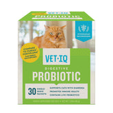 VetIQ probiótico para gatos, polvo en sobres, mejora la salud digestiva diaria.