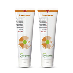 Vetoquinol Laxatone gel para gatos, empaque doble y manejo cómodo.