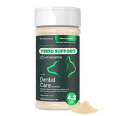 VetriScience Dental Care Powder en bote para perros y gatos, mejora higiene bucal.