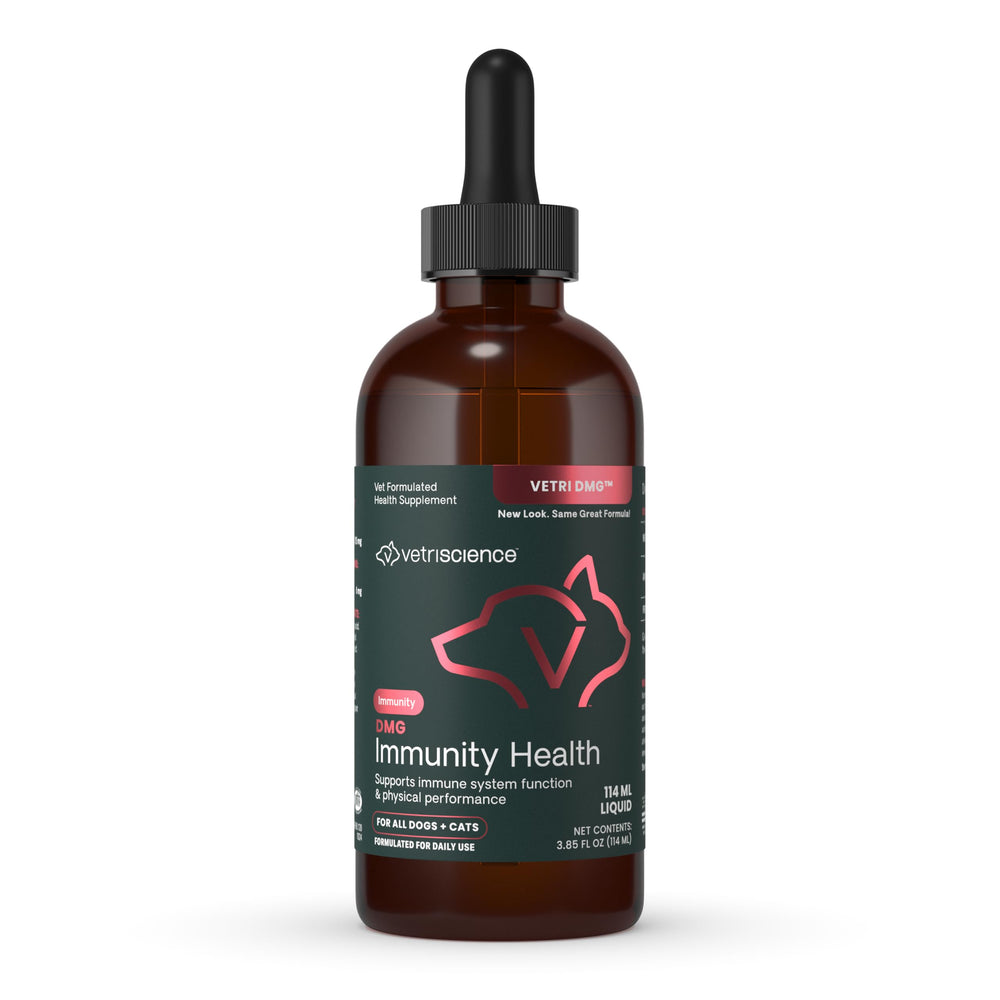 VetriScience Immunity Health con cuentagotas para dosis precisa y fácil.