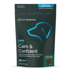 VETRISCIENCE Senior Calm & Confident, botella, apoyo la calma en perros mayores.