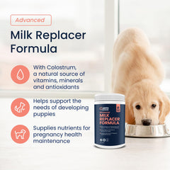 Vets Preferred Polvo de fácil mezcla, leche segura para cachorros