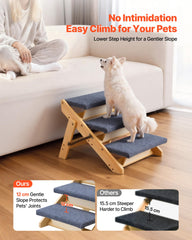 VEVOR escaleras para perros de madera con 3 pasos, adecuadas para subir al sofá