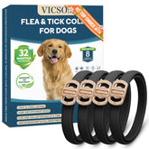Collar Vicom-pulgas-y-garrapatas para perros, protección rápida y efectiva.