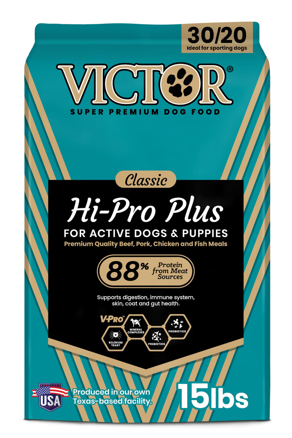 VICTOR Hi-Pro Plus pienso seco en bolsa, fuente de proteína para energía diaria.