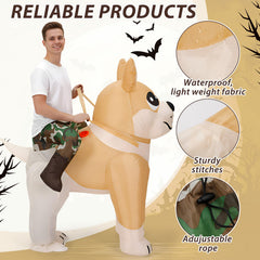Detalle del rostro del disfraz inflable VioraWhite para animar eventos.