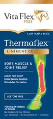 Aplicación en pierna de caballo con Vita Flex Thermaflex Gel para soporte muscular