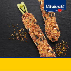 Vitakraft Crunch Sticks, durabilidad triple para entretenimiento prolongado.