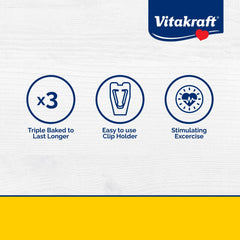 Vitakraft Crunch Sticks con clip-anclaje-jaula, fijación rápida y segura.